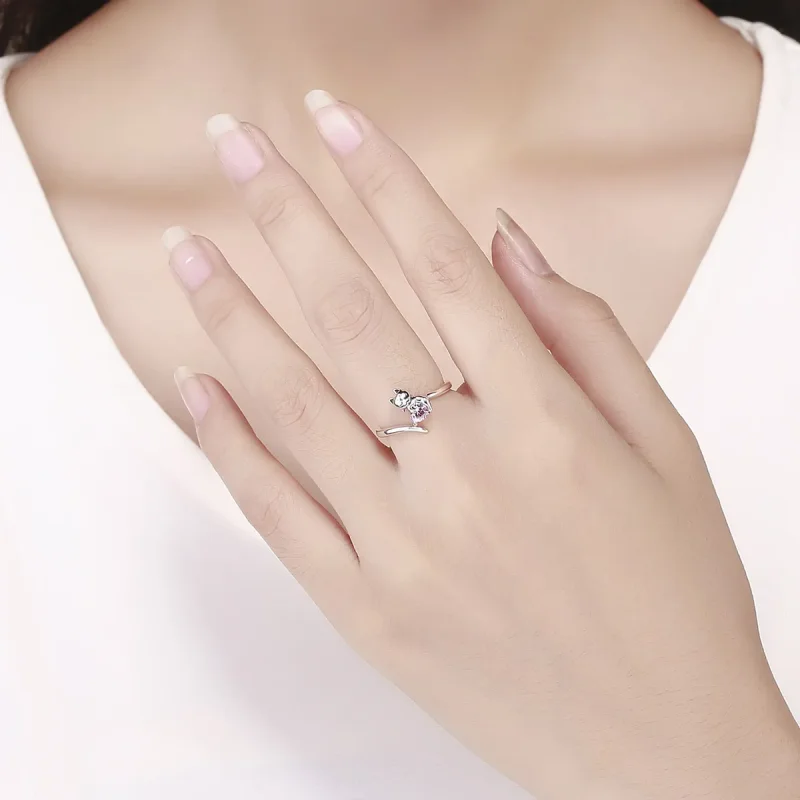 (bilde for) Pandora Style Sølv Søt Cat Ring - SCR446 - Vis 5