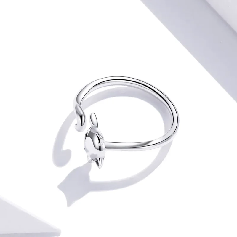 (bilde for) Pandora Style Sølv Søt Katt Åpen Ring - SCR707 - Vis 4