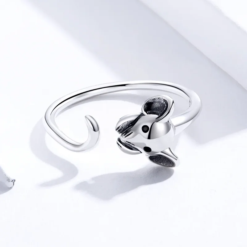 (bilde for) Pandora Style Sølv Søt Mus Åpen Ring - SCR632 - Vis 3