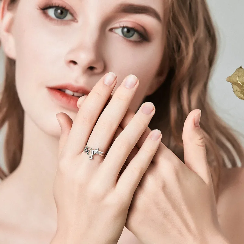 (bilde for) Pandora Style Sølvhilsener Fra Hummingbirds Ring - SCR323 - Vis 2