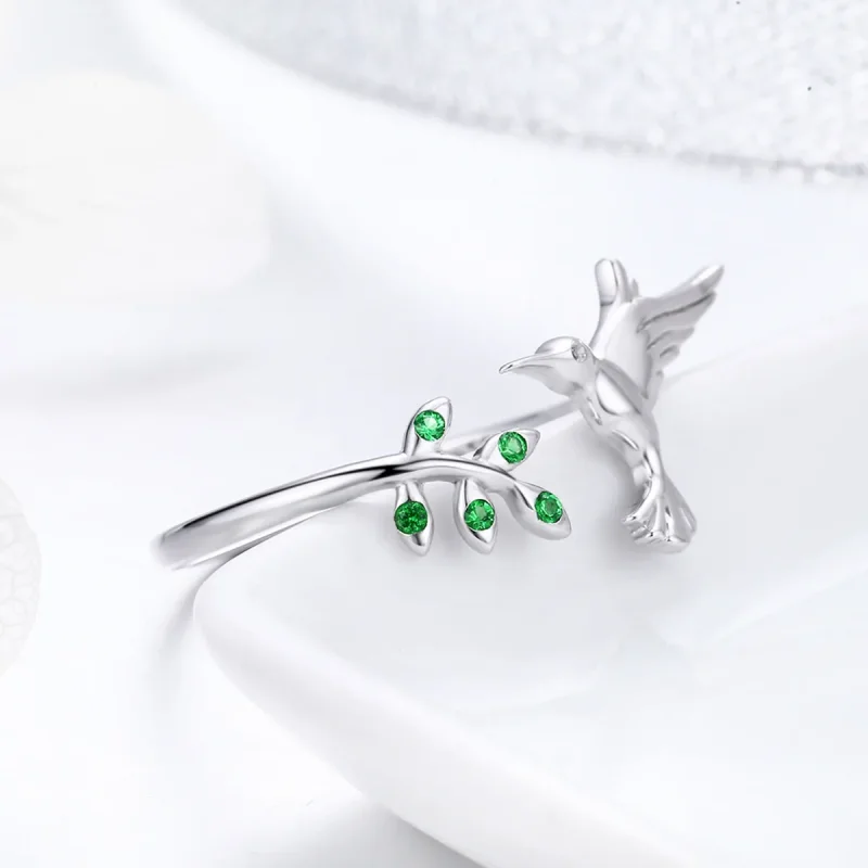 (bilde for) Pandora Style Sølvhilsener Fra Hummingbirds Ring - SCR323 - Vis 6