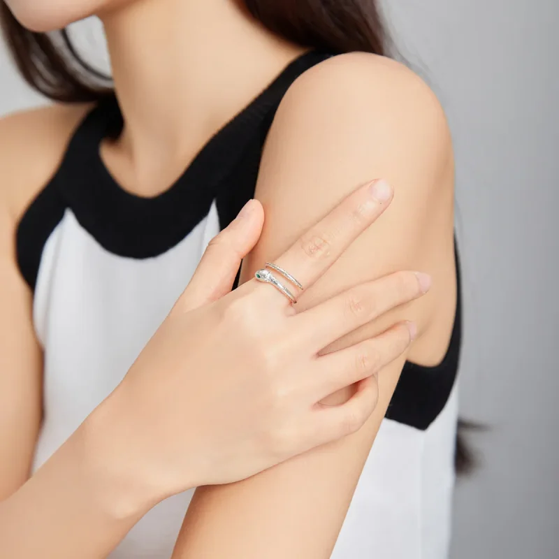 (bilde for) Pandora Style Snake Open Ring - BSR169 - Vis 7