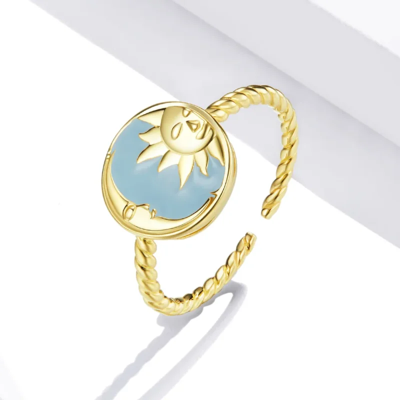(bilde for) Pandora Style Sun and Moon Shine Together Åpen ring - SCR732 - Vis 2