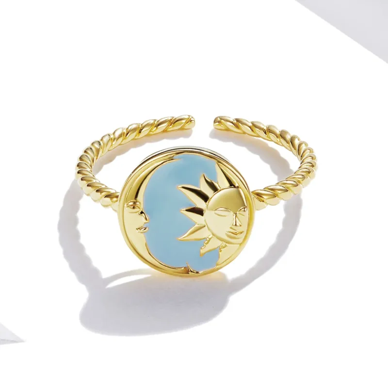 (bilde for) Pandora Style Sun and Moon Shine Together Åpen ring - SCR732 - Vis 3