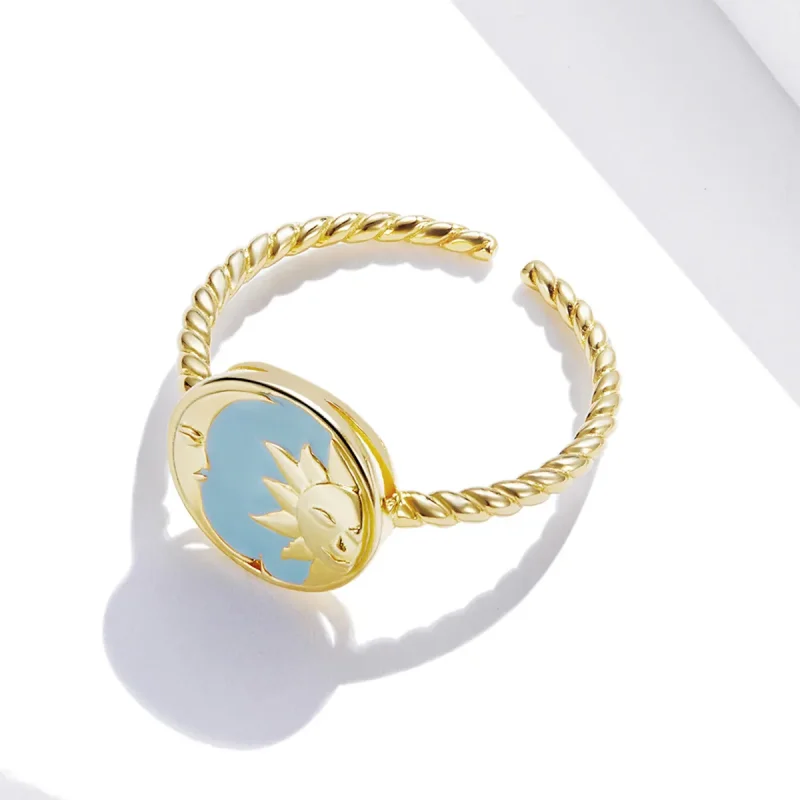(bilde for) Pandora Style Sun and Moon Shine Together Åpen ring - SCR732 - Vis 4