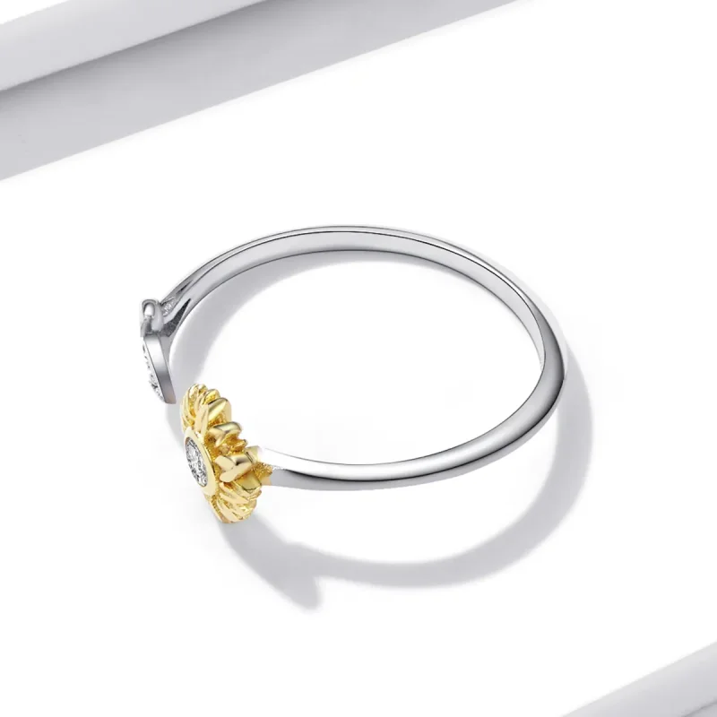 (bilde for) Pandora Style Sun Flower Open Ring - BSR213 - Vis 3