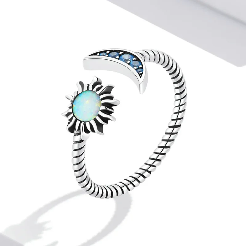 (bilde for) Pandora Style Sun, Moon, Stars Bestie Open Ring - SCR796 - Vis 2