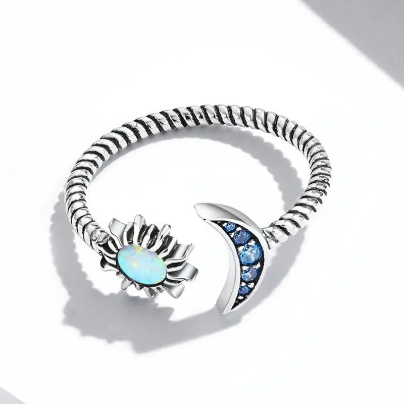 (bilde for) Pandora Style Sun, Moon, Stars Bestie Open Ring - SCR796 - Vis 3