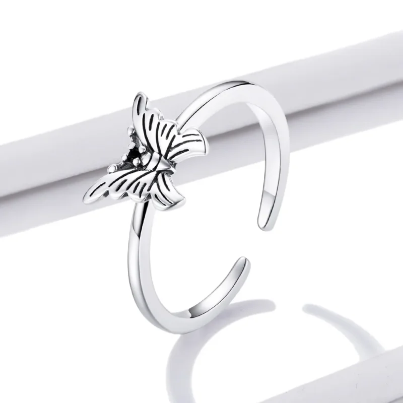 (bilde for) Pandora Style Swallowtail Butterfly Open Ring - BSR195 - Vis 2