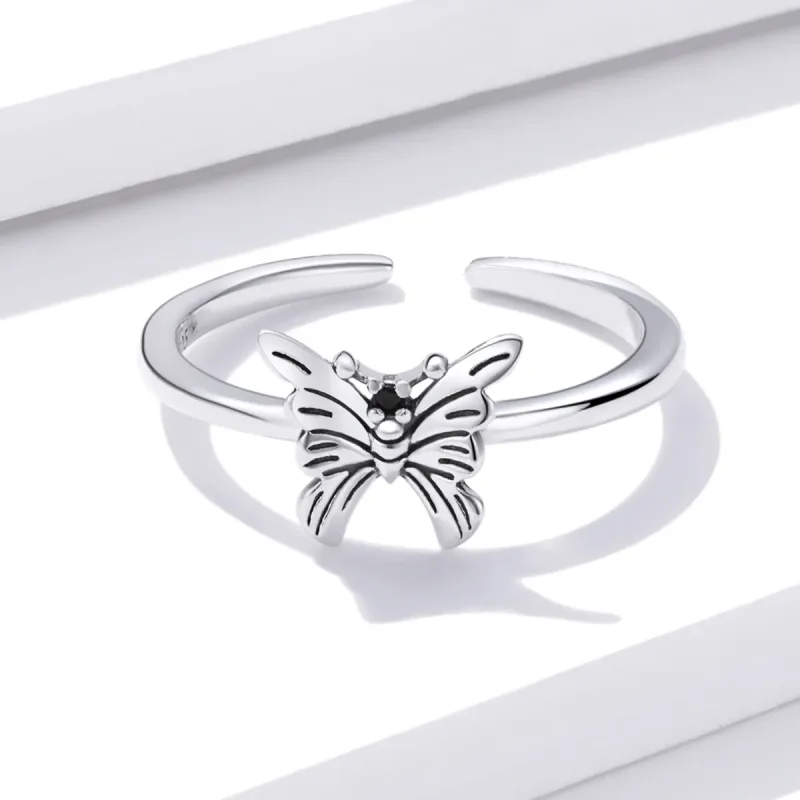 (bilde for) Pandora Style Swallowtail Butterfly Open Ring - BSR195 - Vis 4