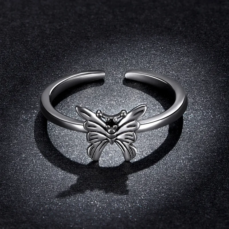 (bilde for) Pandora Style Swallowtail Butterfly Open Ring - BSR195 - Vis 5