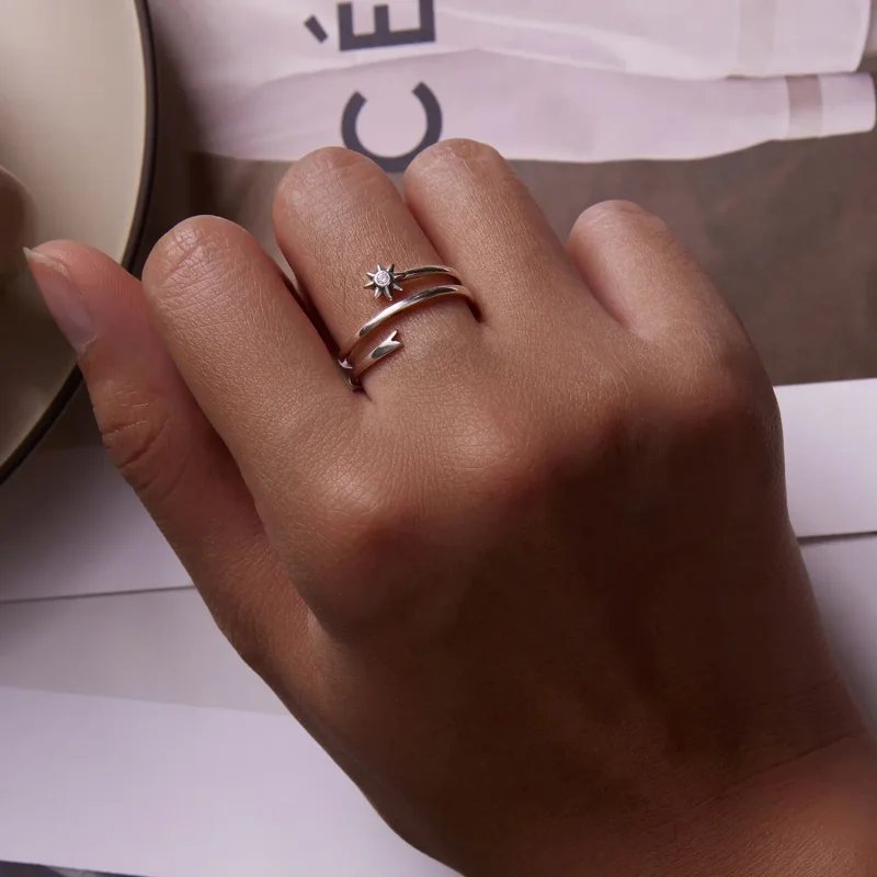 (bilde for) Pandora Style Wishing Meteor Open Ring - SCR810 - Vis 7