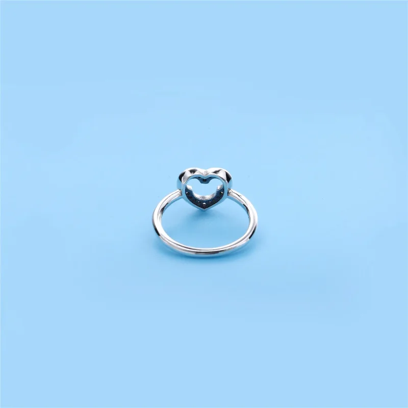 (bilde for) Pandora Disney heart silver ring with cubic zirconia and cut-out Mickey silhouet - Vis 4