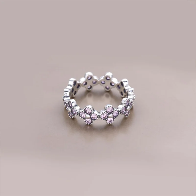 (bilde for) Pandora Floral silver ring with clear cubic zirconia - 191000CZ - Vis 2