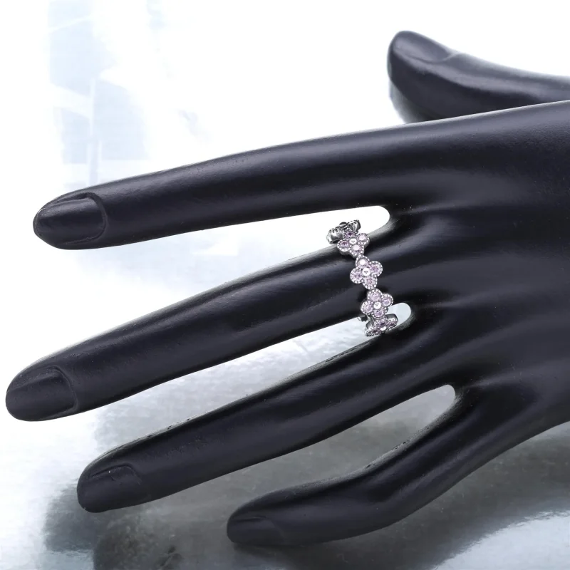 (bilde for) Pandora Floral silver ring with clear cubic zirconia - 191000CZ - Vis 6