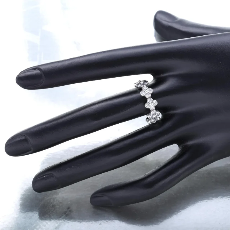 (bilde for) Pandora Floral silver ring with clear cubic zirconia - 191000CZ - Vis 7