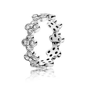 (bilde for) Pandora Floral silver ring with clear cubic zirconia - 191000CZ