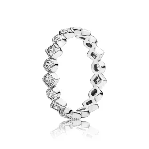 (bilde for) Pandora Forlokkende briljant prinsesse, ring - 190943CZ