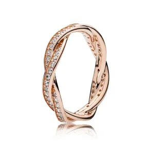 (bilde for) Pandora Funklende Vridde Linjer Ring - 180892CZ