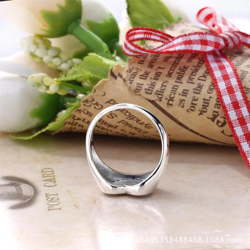 (bilde for) Pandora Heart silver ring with clear cubic zirconia - 191042CZ - Vis 3