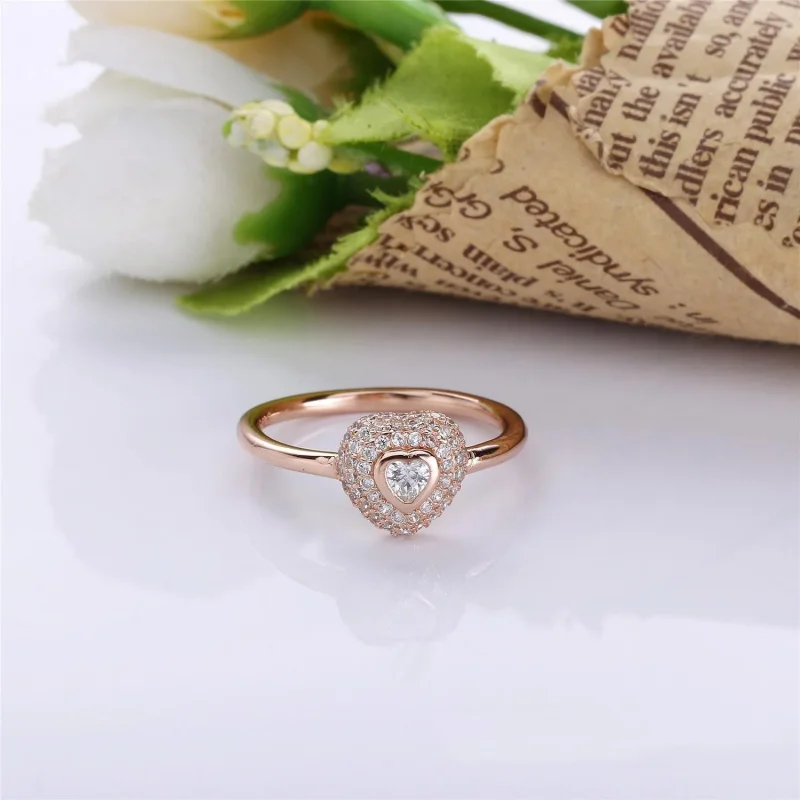 (bilde for) PANDORA Hjertering i rosa gull - PY00134-1 - Vis 2