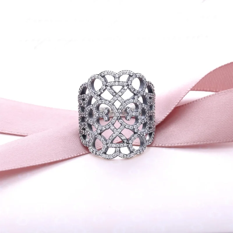 (bilde for) Pandora Lace ring, zirkonia - 190907CZ - Vis 2