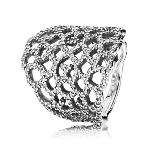 (bilde for) Pandora Lace ring, zirkonia - 190907CZ