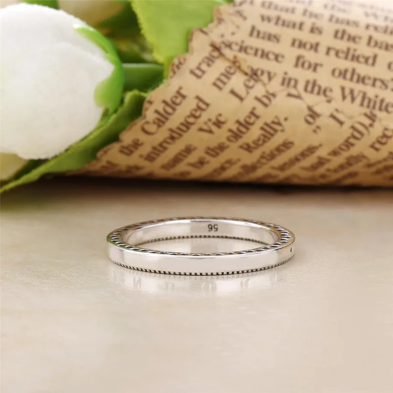 (bilde for) PANDORA logo silver ring with clear cubic zirconia - 197437CZ - Vis 3