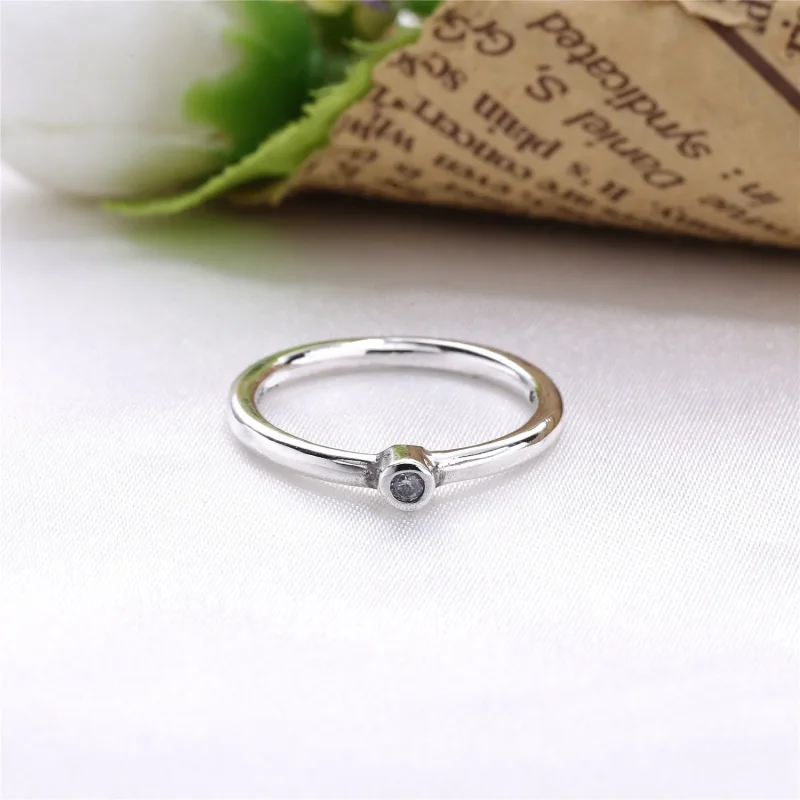 (bilde for) Pandora Morning Star, Silver ring, 14k, 0.03ct TW h/vs diamond - 190213D - Vis 2