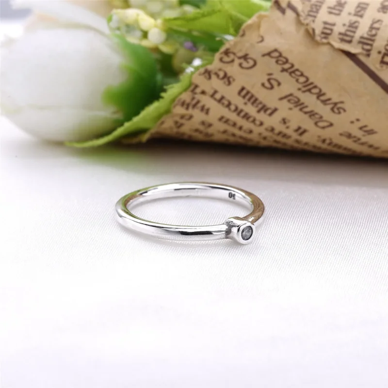 (bilde for) Pandora Morning Star, Silver ring, 14k, 0.03ct TW h/vs diamond - 190213D - Vis 3