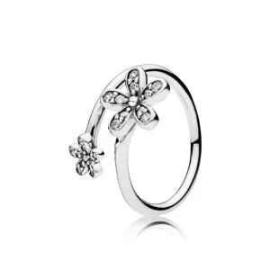 (bilde for) Pandora Open daisy silver ring with clear cubic zirconia - 191038CZ