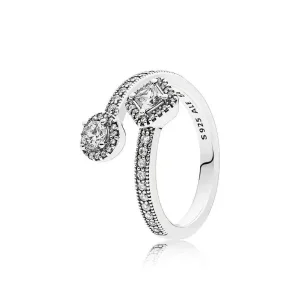 (bilde for) Pandora Open silver ring with clear cubic zirconia - 191031CZ