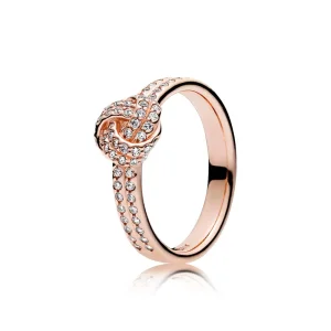 (bilde for) PANDORA Rose™ Glitrende kjærlighetsknute, klar CZ-ring - 180997cz