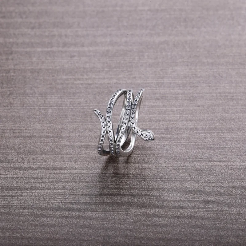 (bilde for) Pandora Sammenkveilet slange, ring - 190954CZ - Vis 2