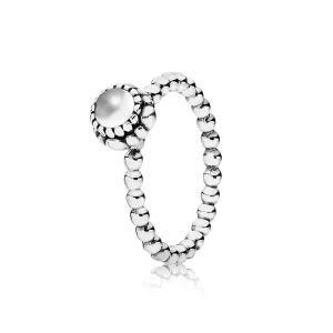 (bilde for) Pandora Silver ring, birthstone-April, rock crystal - 190854BK