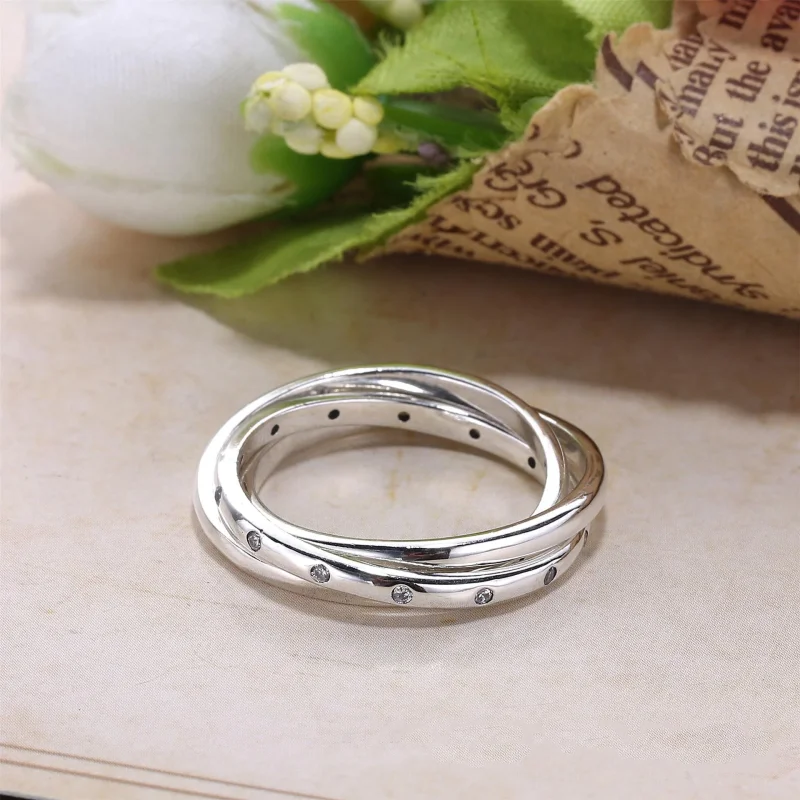 (bilde for) Pandora Silver ring with clear cubic zirconia - 191034CZ - Vis 2