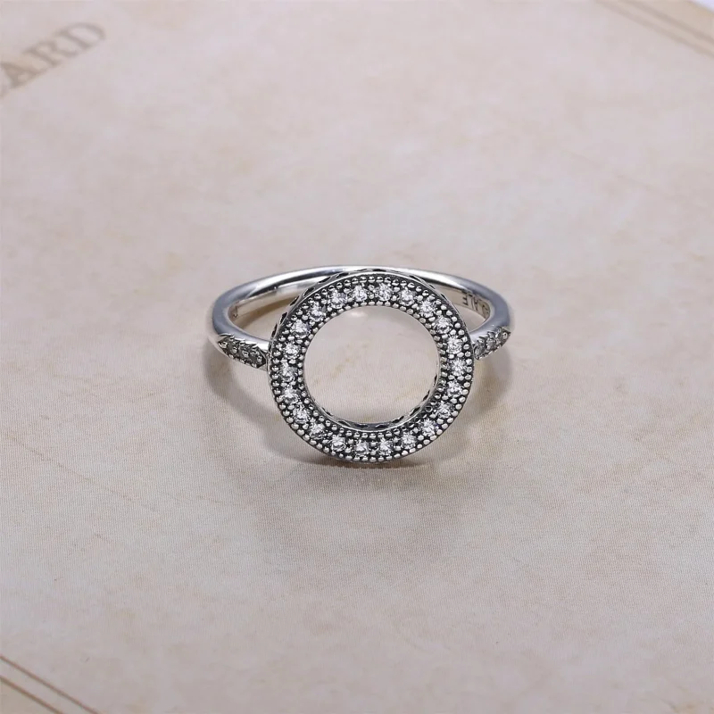 (bilde for) Pandora Silver ring with clear cubic zirconia - 191039CZ - Vis 2