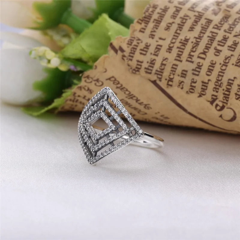(bilde for) Pandora Silver ring with clear cubic zirconia - 196210CZ - Vis 2