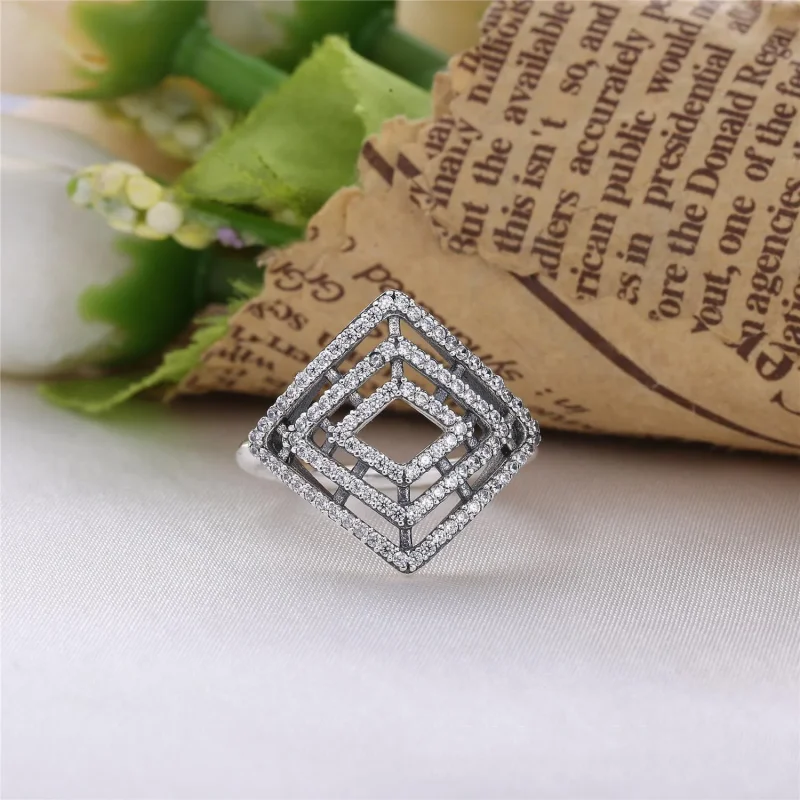 (bilde for) Pandora Silver ring with clear cubic zirconia - 196210CZ - Vis 3