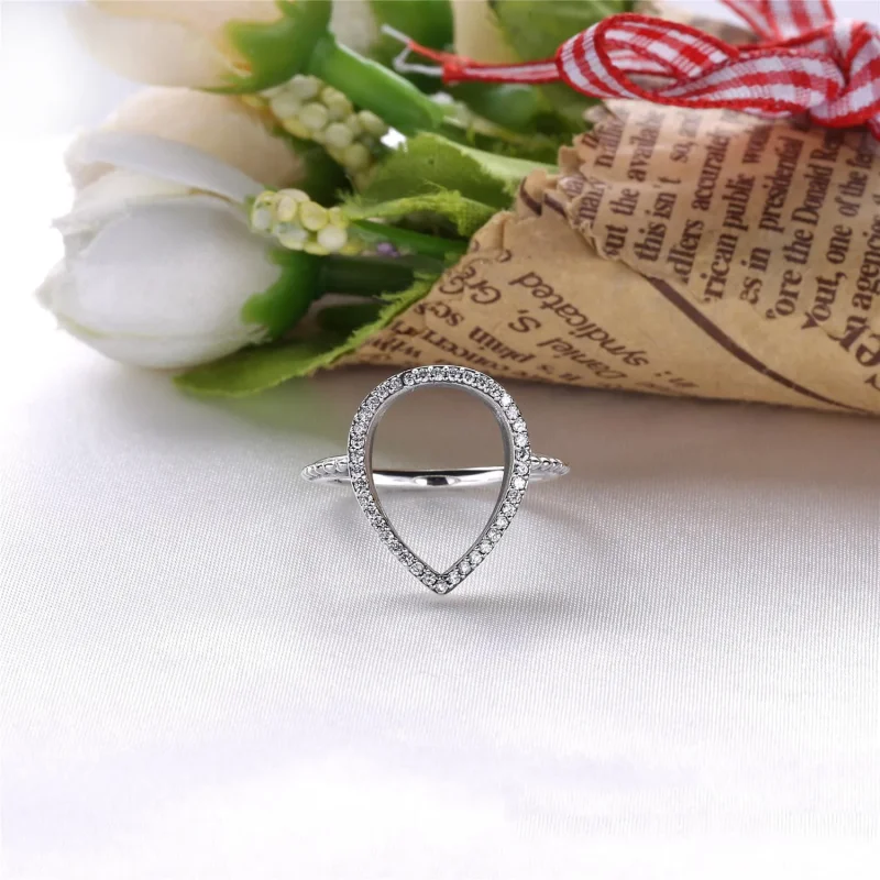 (bilde for) Pandora Silver ring with clear cubic zirconia - 196253CZ - Vis 2