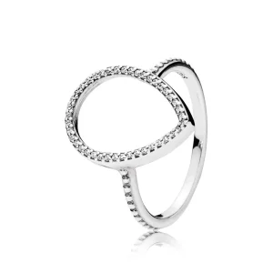 (bilde for) Pandora Silver ring with clear cubic zirconia - 196253CZ