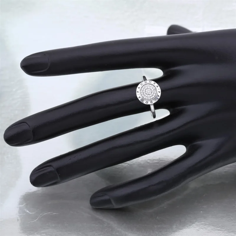 (bilde for) PANDORA silver ring with cubic zirconia - 190912CZ - Vis 4