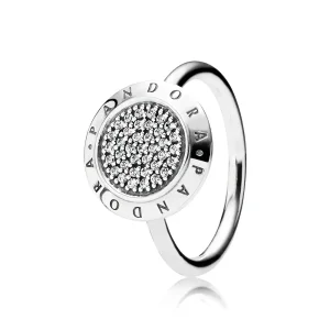(bilde for) PANDORA silver ring with cubic zirconia - 190912CZ