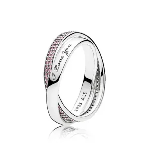 (bilde for) Pandora Silver ring with pink cubic zirconia - 196546PCZ