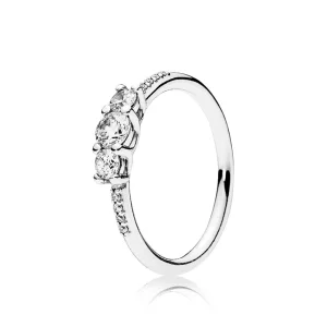 (bilde for) Pandora Sølvring med klar cubic zirconia - 196242CZ