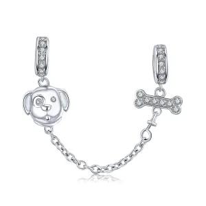 (bilde for) Pandora Style Adorable Puppy Safety Chain - SCC1434