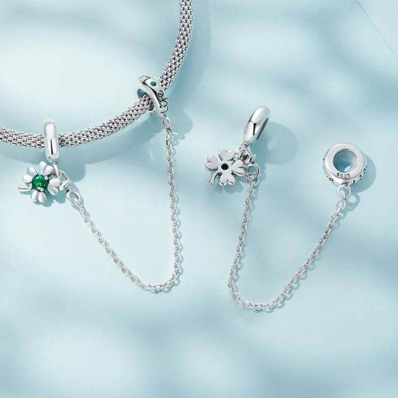 (bilde for) Pandora Style firkløver sikkerhetskjede - SCC2372 - Vis 4