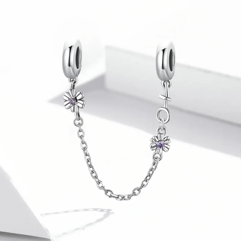 (bilde for) Pandora Style Retro Flowers sikkerhetskjede - SCC2100 - Vis 2