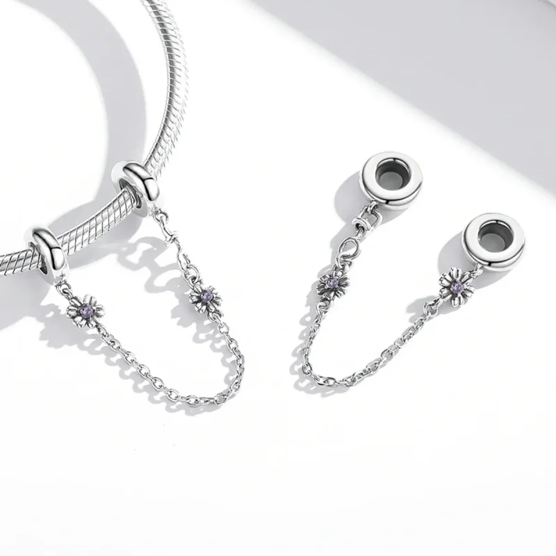 (bilde for) Pandora Style Retro Flowers sikkerhetskjede - SCC2100 - Vis 4