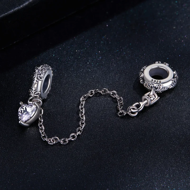 (bilde for) Pandora Style Retro Pattern Safety Chain - SCC2407 - Vis 2